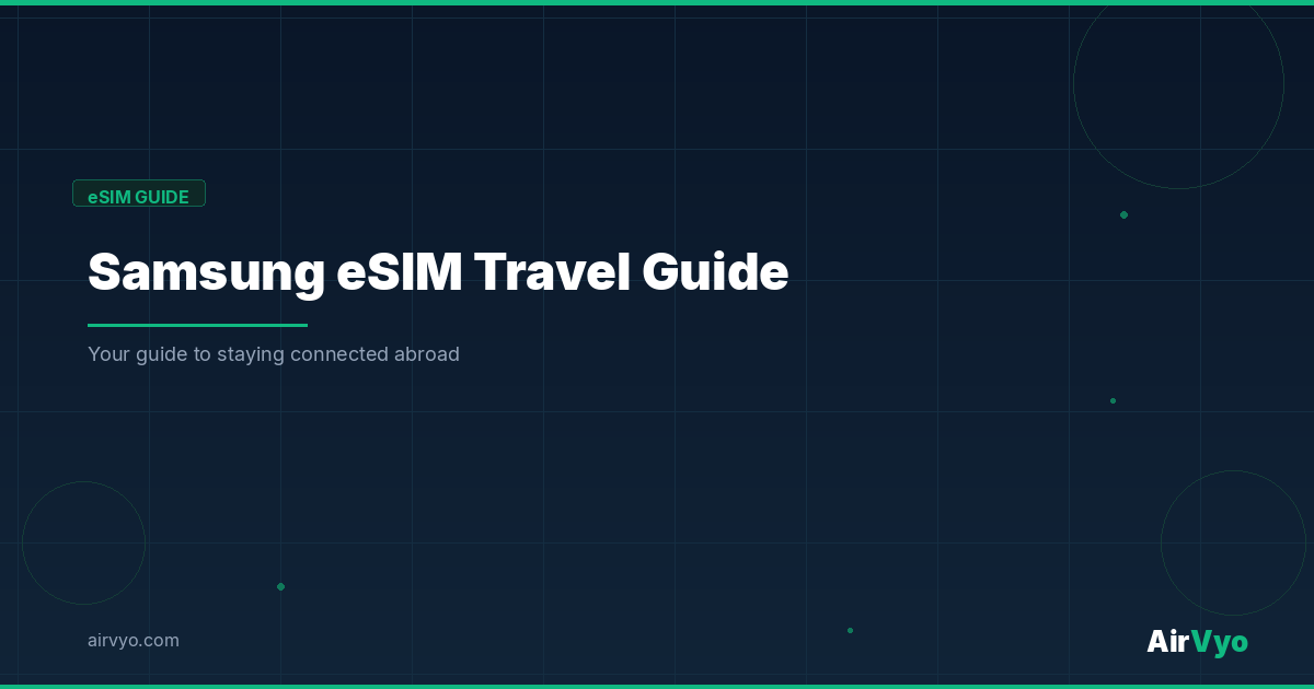 Samsung eSIM Guide for International Travel